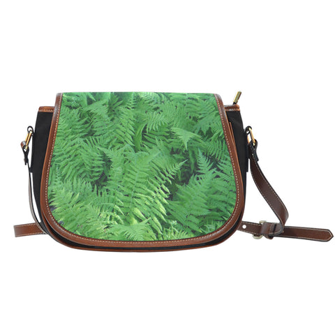 Nature Themed Design 15 Crossbody Shoulder Canvas Leather Saddle Bag