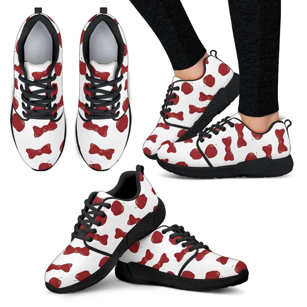 Snow White Apples And Bows Womens Athletic Sneakers