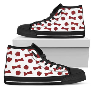 Snow White Apples And Bows Womens High Top Shoes