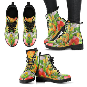 Amazing Floral Spring Women Leather Boots