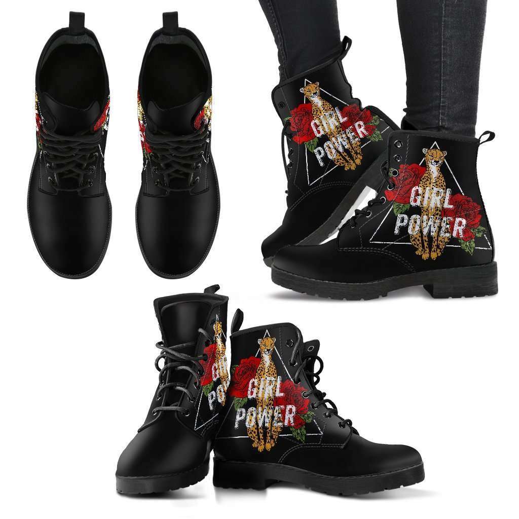 Girl Power Womens Leather Boots - STUDIO 11 COUTURE