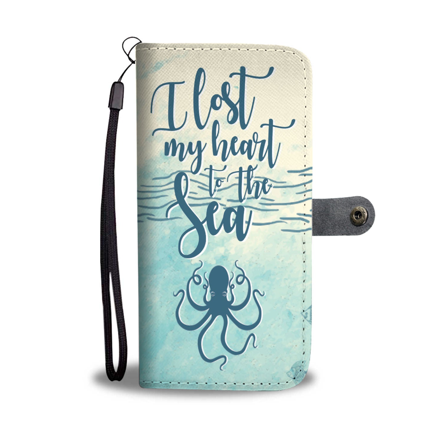 Custom Phone Wallet Available For All Phone Models I Lost My Heart To The Sea Phone Wallet