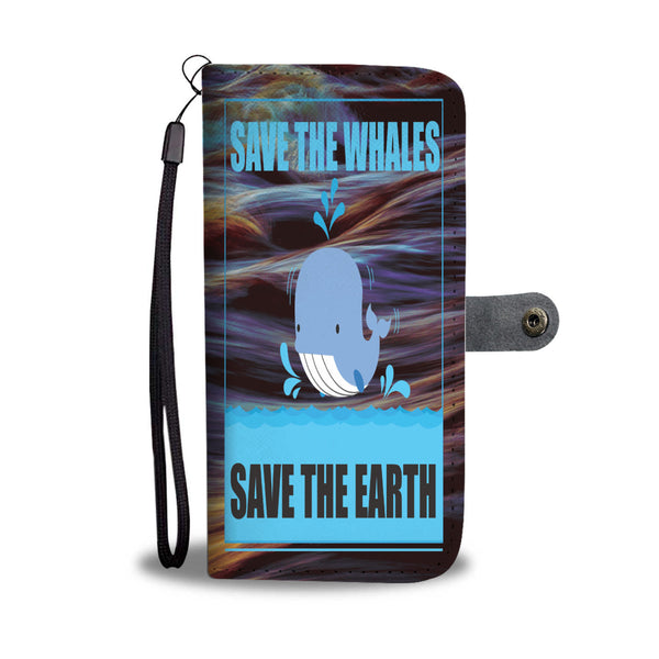 Custom Phone Wallet Available For All Phone Models Save The Whales Save The Earth Phone Wallet