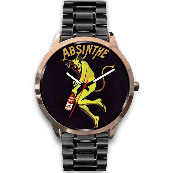 Limited Edition Vintage Inspired Custom Rose Gold Plated Watch Absinthe Clock 1.10