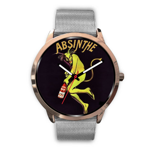 Limited Edition Vintage Inspired Custom Rose Gold Plated Watch Absinthe Clock 1.10