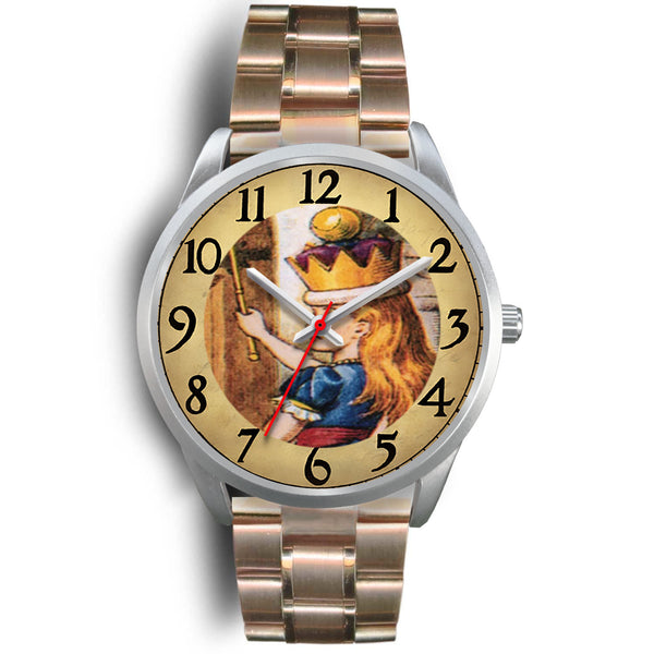 Limited Edition Vintage Inspired Custom Watch Alice Clock Face 1.7