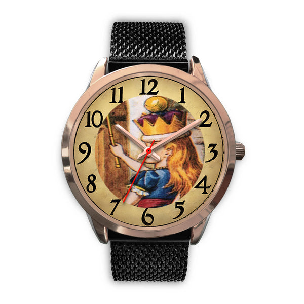 Limited Edition Vintage Inspired Custom Watch Alice Clock Face 1.7