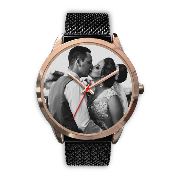 Personalized, Custom Design Your Own Wedding Watch Rose Gold W1 With Your Personal Memory Photo, Gift For Her, Gift For Him
