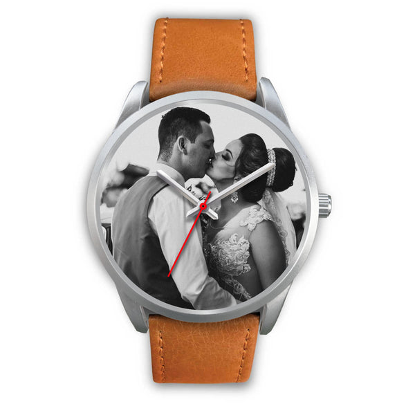 Personalized, Custom Design Your Own Wedding Watch Silver W2 With Your Personal Memory Photo, Gift For Her, Gift For Him