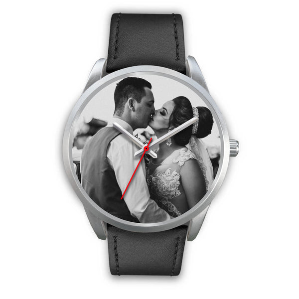 Personalized, Custom Design Your Own Wedding Watch Silver W2 With Your Personal Memory Photo, Gift For Her, Gift For Him