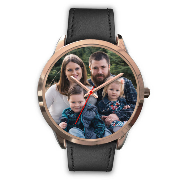 Personalized, Custom Design Your Own Family Watch S3 Rose Gold With Your Personal Memory Photo, Gift For Her, Gift For Him