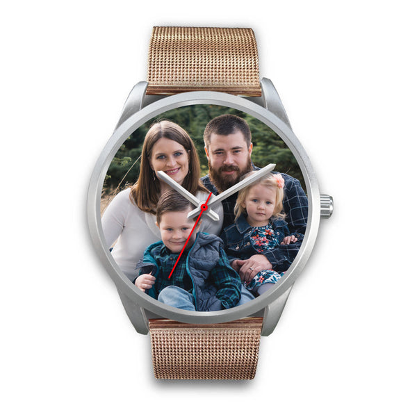 Personalized, Custom Design Your Own Family Watch S1 Silver With Your Personal Memory Photo., Gift For Her, Gift For Him