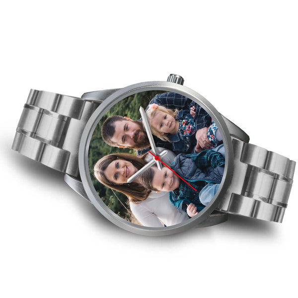 Personalized, Custom Design Your Own Family Watch S1 Silver With Your Personal Memory Photo., Gift For Her, Gift For Him