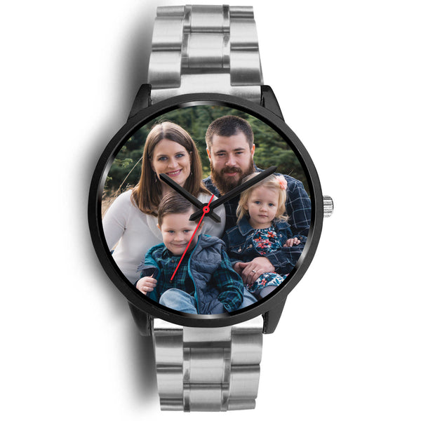 Personalized, Custom Design Your Own Family Watch S2 Black With Your Personal Memory Photo, Gift For Her, Gift For Him