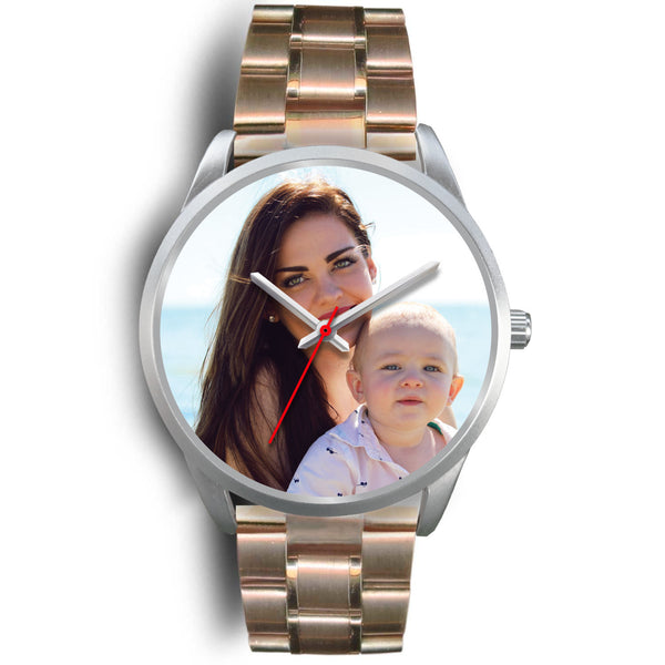 Personalized, Custom Design Your Own Family Watch K1 Silver With Your Personal Memory Photo, Gift For Her, Gift For Him