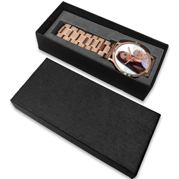 Personalized, Custom Design Your Own Family Watch K2 Rose Gold With Your Personal Memory Photo, Gift For Her, Gift For Him