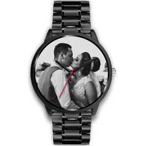 Personalized, Custom Design Your Own Wedding Watch Black W3 With Your Personal Memory Photo, Gift For Her, Gift For Him