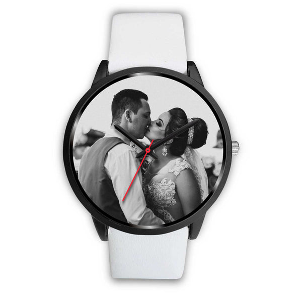 Personalized, Custom Design Your Own Wedding Watch Black W3 With Your Personal Memory Photo, Gift For Her, Gift For Him