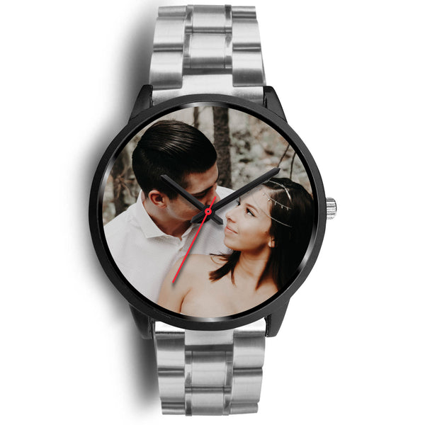 Personalized, Custom Design Your Own Wedding Watch Black Y2 With Your Personal Memory Photo, Gift For Her, Gift For Him