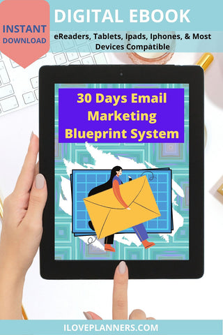 30 days email marketing blue print, EBOOK, Instant Download, Digital ebook, R4