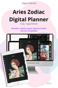 Aries Digital Planner, Undated Digital Planners - Goodnotes Planner Xodo Notability Noteshelf - iPad Planner Android Planner. R202