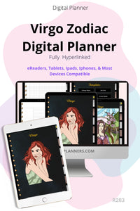 Virgo Digital Planner, Undated Digital Planners - Goodnotes Planner Xodo Notability Noteshelf - iPad Planner Android Planner. R203
