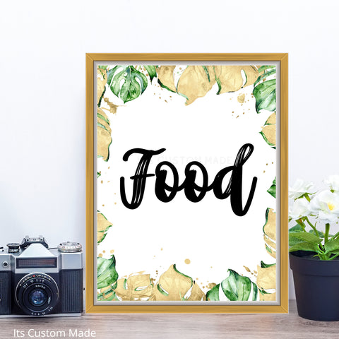 Awesome Food Table Party Decor Sign - Enjoy Some Food Party Wall Art - Floral Girls Baby Shower Printable Decorations - Baby Shower Wall Art Signage - Food Party Wall Art Decor