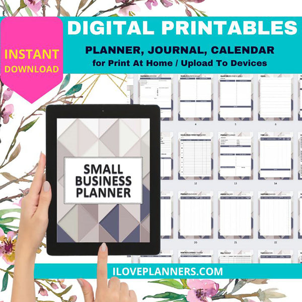 Small Business Planner, Journal, Sketchbook, Notebook, Junk Journal, scrapbooking, Digital Printable, RSS22-7