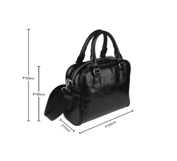Betty (A6) Theme Women Fashion Shoulder Handbag Black Vegan Faux Leather