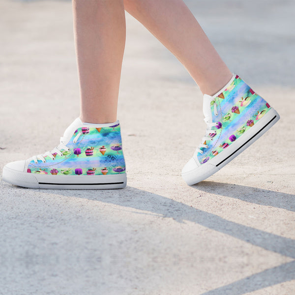 Ice Cream Womens High Top Shoes