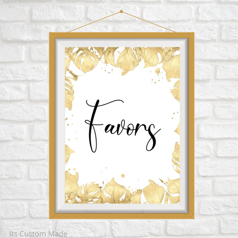 Favors Wall Art Sign - Baby Shower Favors Wall Art Printable - Baby Girl Shower Wall Art Decor - Favor Table Wall Art Sign - Pink Flower Baby Shower Decoration Sign - Wall Art Party Decor