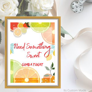 Citrus Party Decorations - Dessert Table Sign/ Wedding Signs For Your Wedding/ Bar Signs/ Wedding Party Decorations/ Wedding Printable Sign