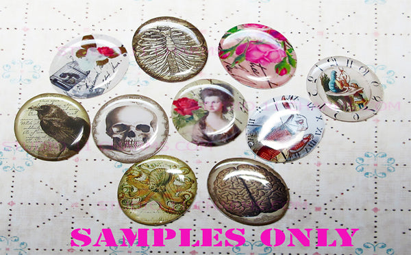 TESTING 25pcs 25mm 1 inch Bottle Cap Resin Cameo Cabochon. Cemetery Ladies 1b