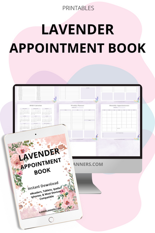 Lavender Appointment Book. EB22-3