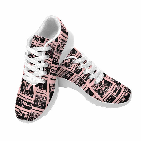 Model020 Women’s Sneaker 80s Boombox Light Pink and Black - STUDIO 11 COUTURE