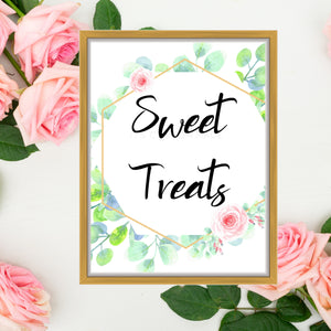 Awesome Sweet Treats Printable Party Decor Sign - Greenery Baby Shower Decor Printable Sign - Sweets Table Printable Sign - Dessert Table Party Decor Sign - Gender Neutral Baby Shower Decor Printable