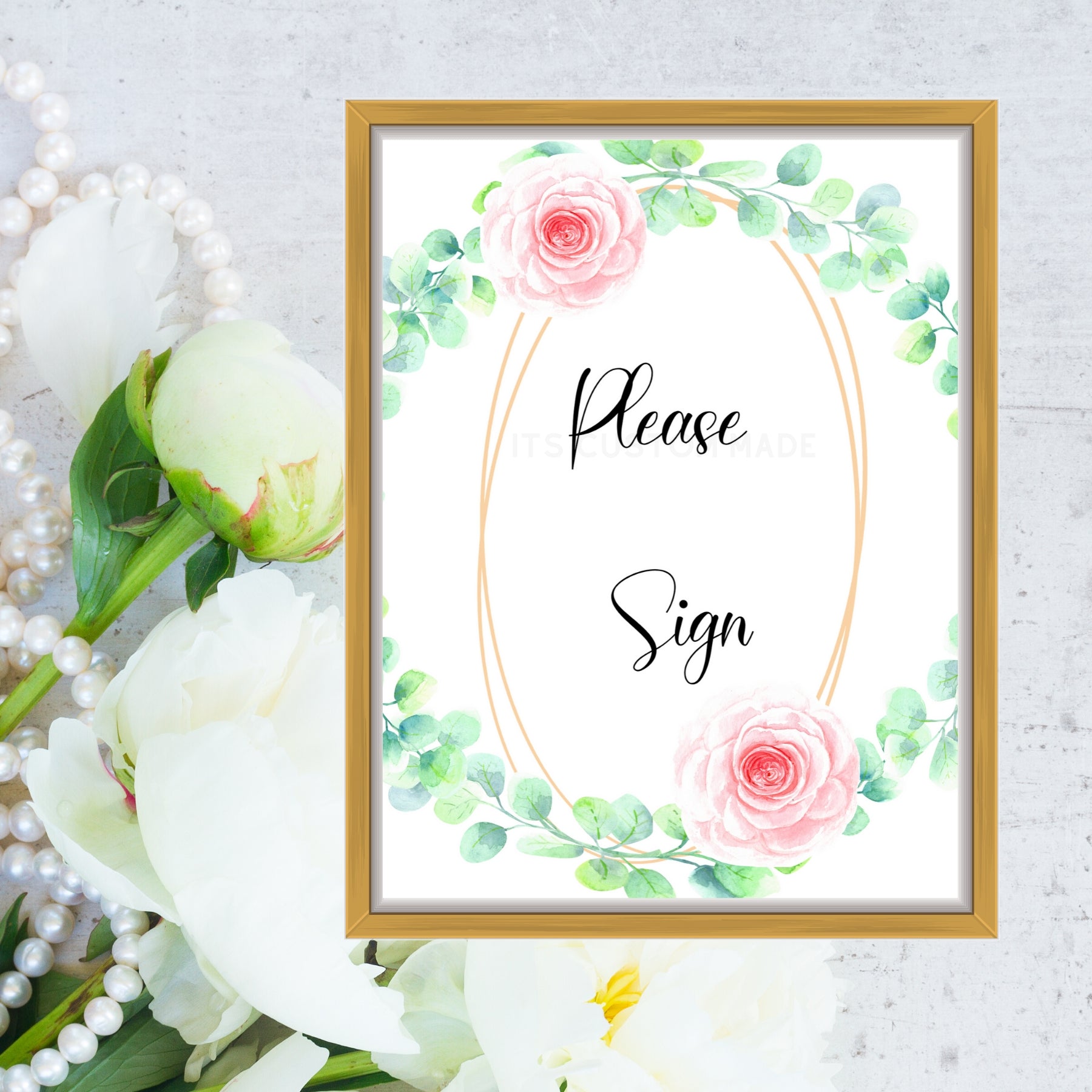 Please Sign Our Guest Book Party Decor Printable Sign - Baby Shower Guest Book Party Decor Sign - Greenery Wall Art Decorations - Green & White Baby Shower Wall Art - Neutral Baby Shower Decor Printable