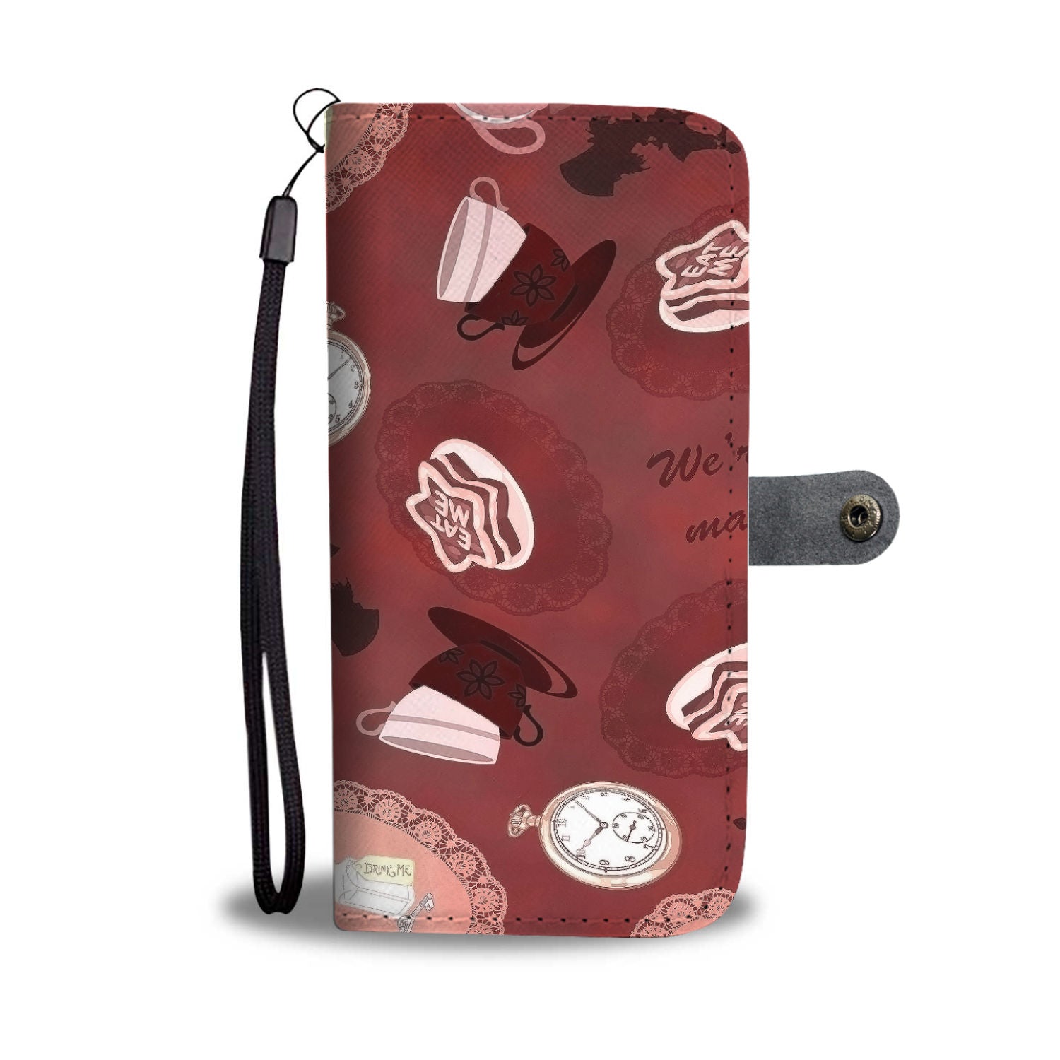 Custom Phone Wallet Available For All Phone Models Alice Mad Hatter Fashion Phone Wallet