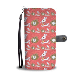 Custom Phone Wallet Available For All Phone Models Alice Red Rabbit Phone Wallet