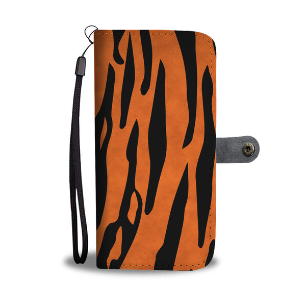 Custom Phone Wallet Available For All Phone Models Animal Print Tiger Stripes Phone Wallet