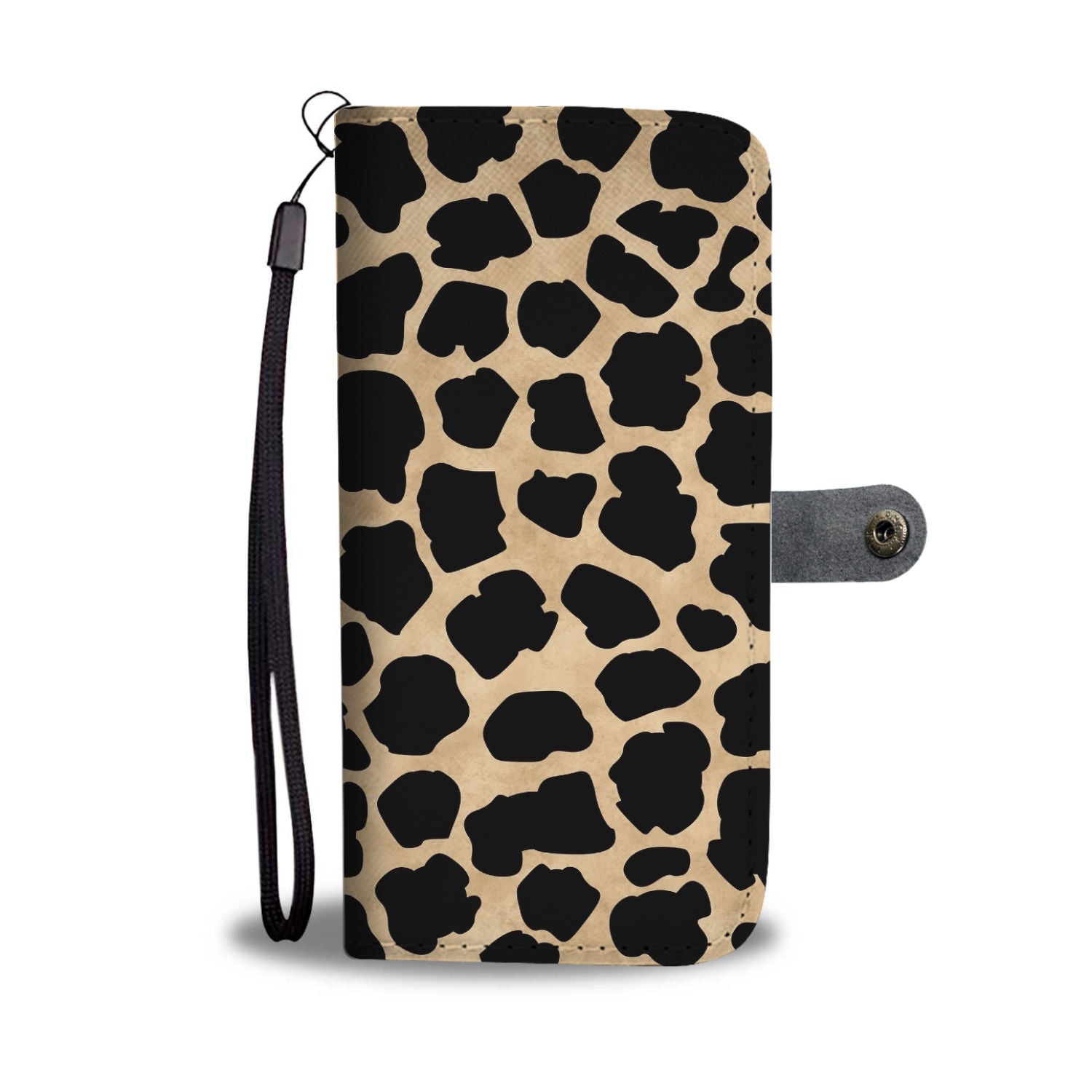Custom Phone Wallet Available For All Phone Models Animal Print White Leopard  Phone Wallet