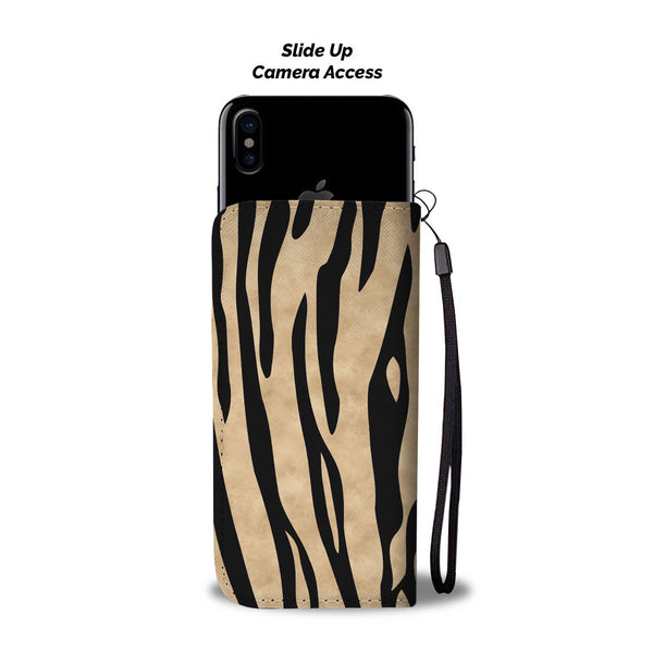 Custom Phone Wallet Available For All Phone Models Animal Print white tiger stripes Phone Wallet - STUDIO 11 COUTURE