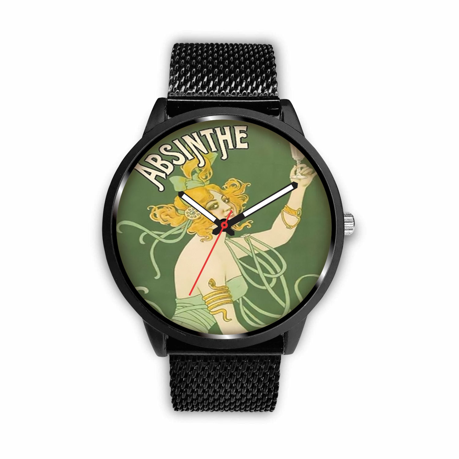 Limited Edition Vintage Inspired Custom Watch Absinthe Clock 1.15