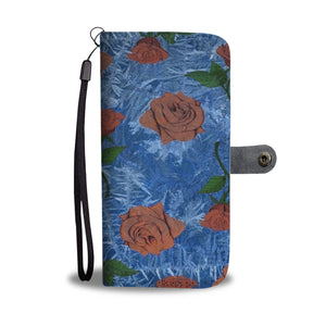 Custom Phone Wallet Available For All Phone Models Beauty and Beast Frozen Rose Phone Wallet