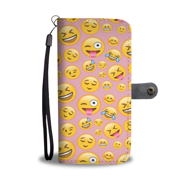 Custom Phone Wallet Available For All Phone Models Emojis Happy Phone Wallet