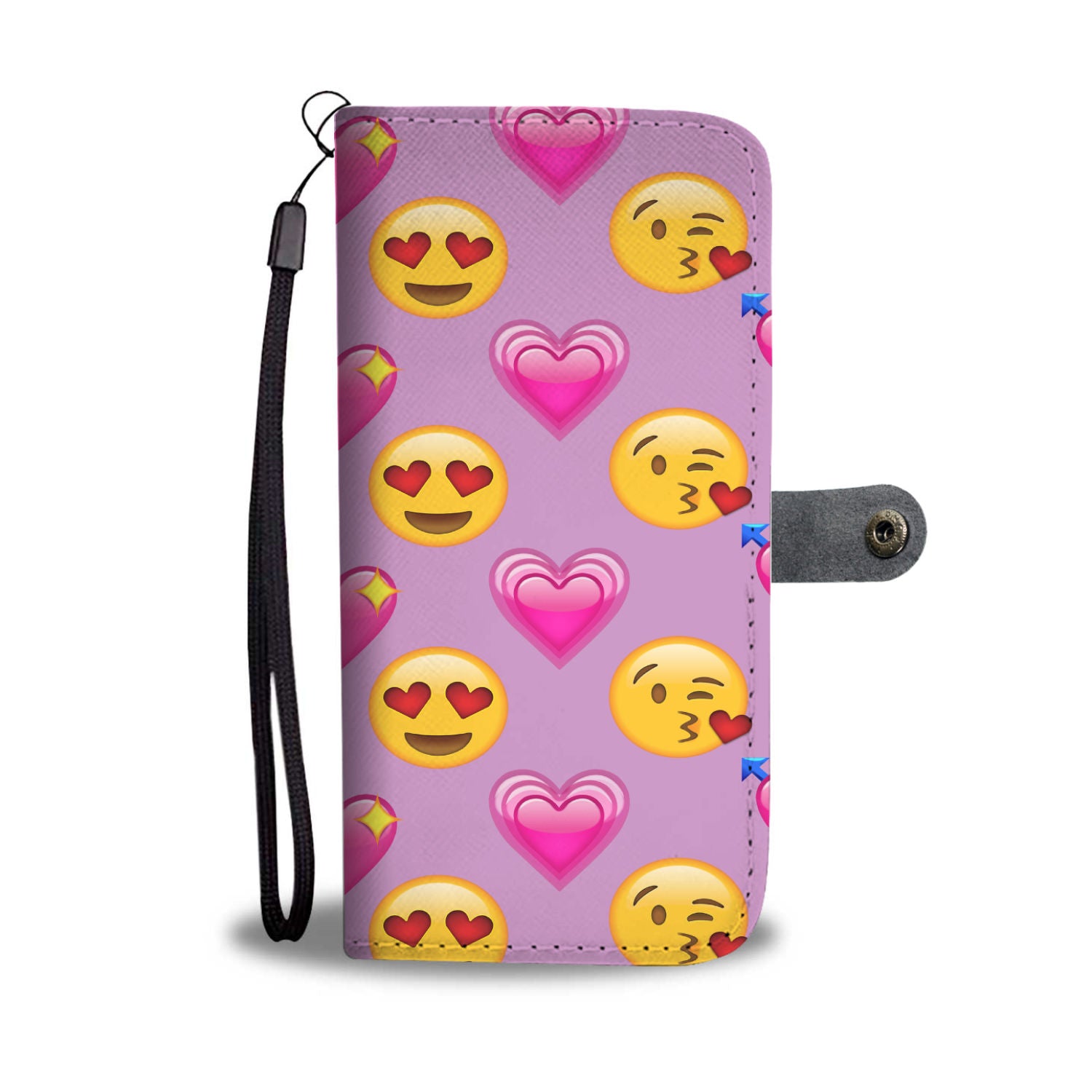 Custom Phone Wallet Available For All Phone Models Emojis Love Phone Wallet