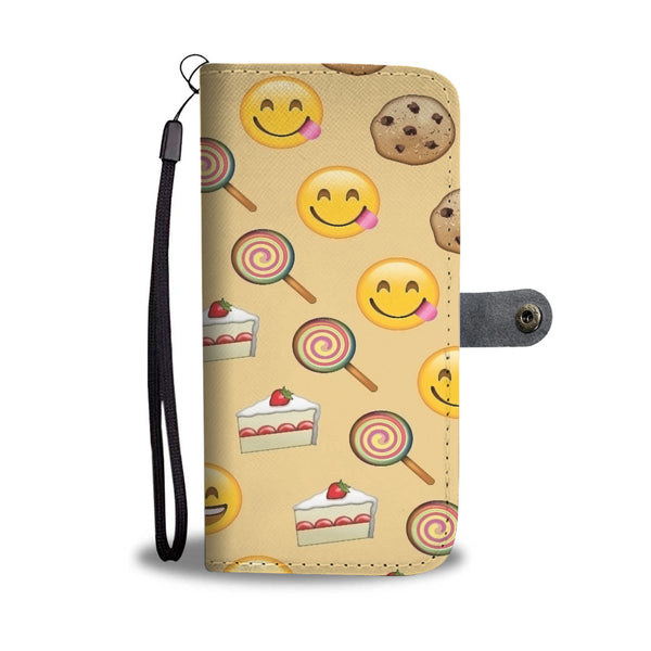 Custom Phone Wallet Available For All Phone Models Emojis Sweets Phone Wallet