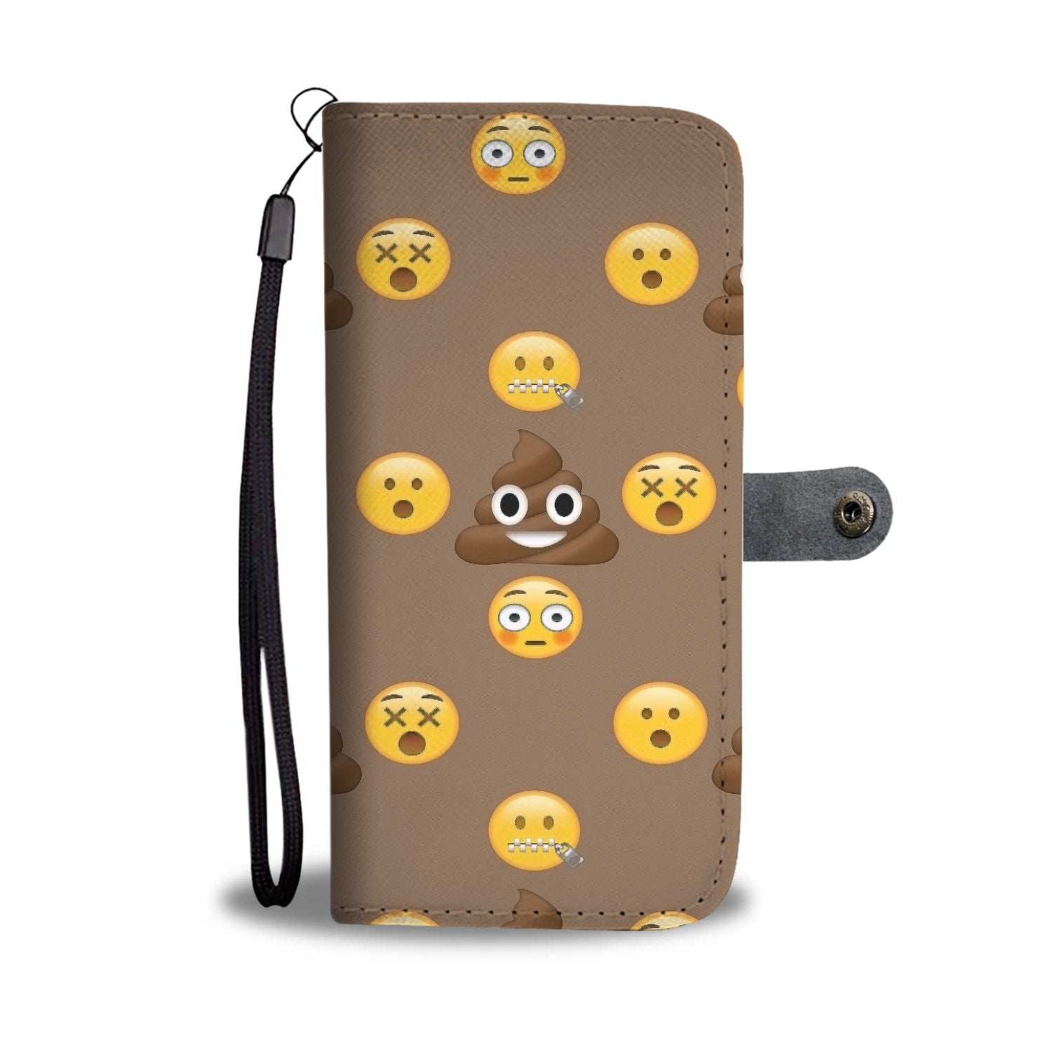 Custom Phone Wallet Available For All Phone Models Emojis Poo Phone Wallet