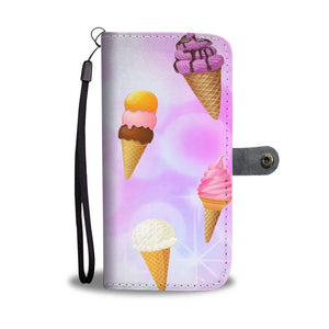 Custom Phone Wallet Available For All Phone Models Ice Cream 1 Phone Wallet