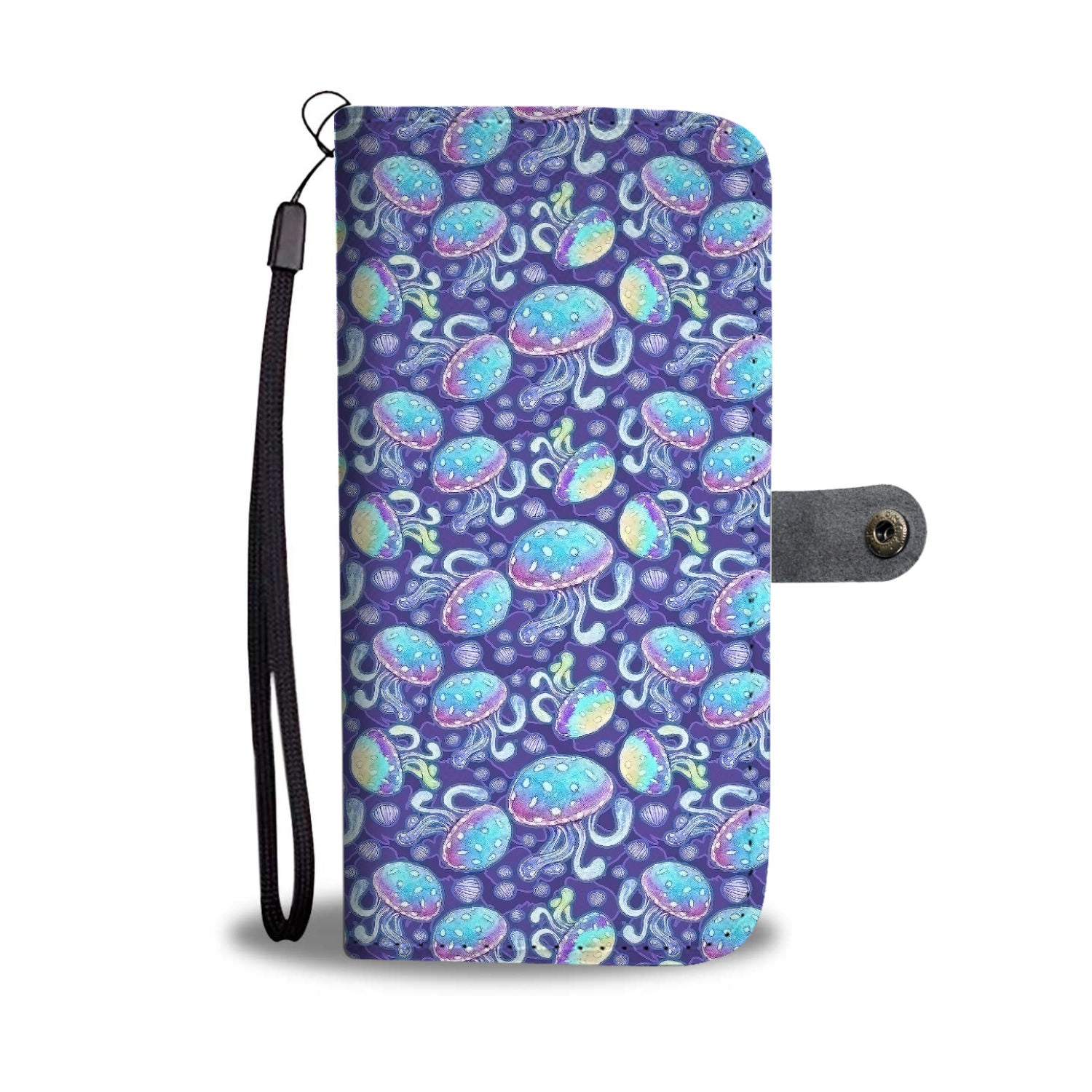 Custom Phone Wallet Available For All Phone Models Mermaid Jelly Fish Phone Wallet
